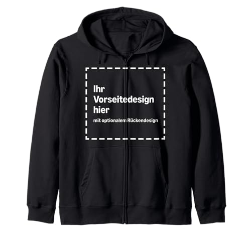 Individueller Zip-Hoodie – Vorder- und Rückseite