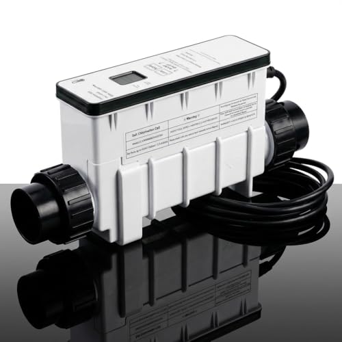 IC40 Salt Chlorine Generator Cell 40000 Gallon Replacement for In-Ground Pool Salt System Universal Fit for Most Control Panels Self-Cleaning with Cell Life Display