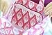 Retro Print Cotton Canvas Tote Market Book Beach bag with Zipper - Handmade Gift Ideas for Women (Pink Retro)