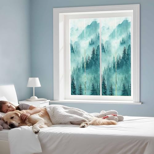 Vinilo decorativo ventana privacidad 19.6x39.3 pulg Teal miniatura 3