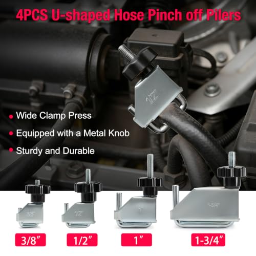 Image of BETOOLL Hose Clamp Pliers 16PCS, Hose Clamp Removal Tool Kit with Long Reach & Flexible Wire Tools for Radiator, Heater, Coolant & Water Hoses