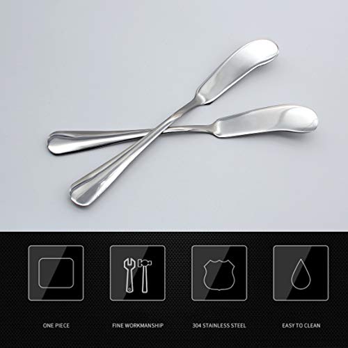 Miniatura 7 de Besch 6 Cuchillos De Mantequilla De Acero Inoxidable 16.5 X 2 Cm Cuchillo De Mantequilla