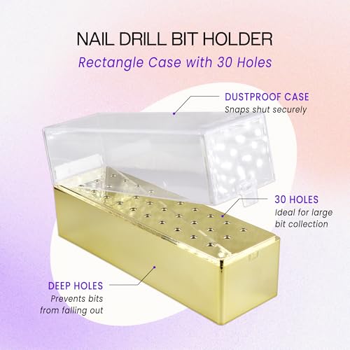 Organizador rectangular para punta de taladro de uñas miniatura 2