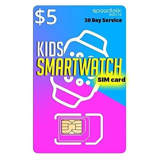 SpeedTalk Mobile $5 Preloaded SIM Card Kit for Kids Smart Watch GPS & Activity Tracking | 3 in 1 Simcard - Standard, Micro, Nano | Children GSM 5G 4G LTE Smartwatches Wearables | 30 Days Service Plan