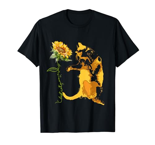 La mejor mamá gato para siempre divertido girasol gato acostado Camiseta