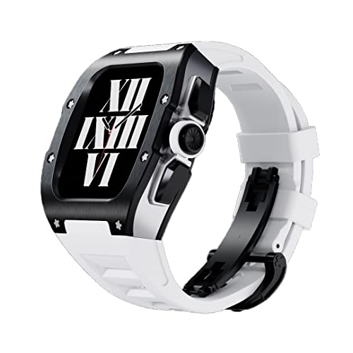 Kit boîtier montre titane Apple Watch 8 7 45mm visses et bracelet Viton