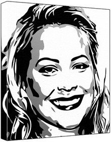 Cynthia Daniel (100% Original Painting. Not A Print ) Acrylic Paint On Deep Framed Canvas (60 x 50 x 1.8 cm) 3-Colour Black/Grey/White-image-43