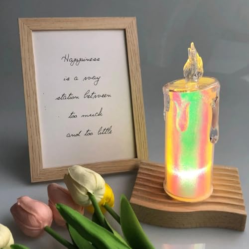 Image of Big LED Tea Light Candles | Flameless & Smokeless Diya | Decorative Acrylic Candle | Home Decor, Navratri Decor, Diwali Decoration Item, Pooja Room, Table, Mandir Decor | Popo Toys