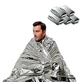 [TS・CORP] アルミシート【5本セット】 エマージェンシーシート カサカサ音が少ない 静音 ブランケット アルミブランケット サバイバルシート 備蓄 保温 防災