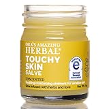 Ora's Amazing Herbal Touchy Skin Salve, Eczema Cream for Kids and Adults, Natural Sensitive Skin Treatment, Itch Cream, Calendula Ointment, Dry Skin Balm, Fragrance Free, 1 oz Travel Size