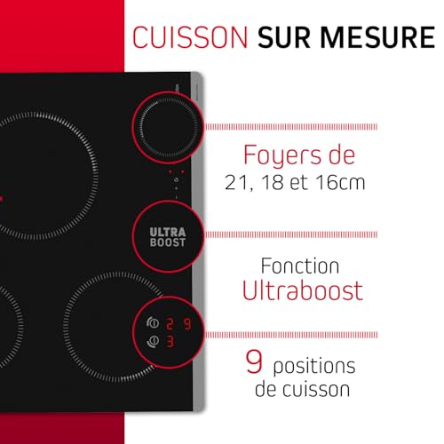 BRANDT table induction 3 foyers BPI1631UB - vue 5