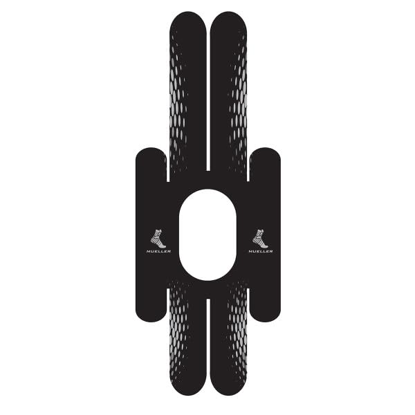 MUELLER EasyFit Bande de kinésiologie prédécoupée: Pre-Cut Strips Package, 6 Strips/Package (Bandes à Motif en Y prédécoupées EasyFit)