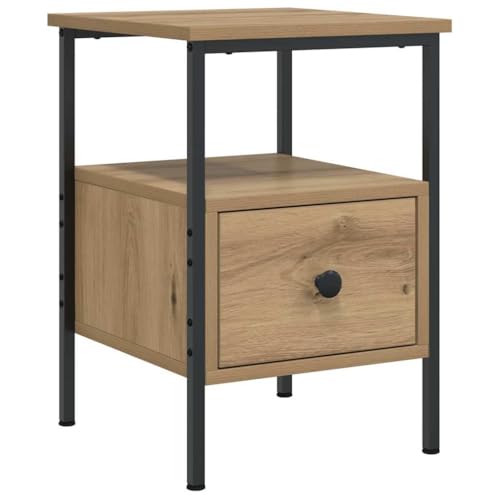 vidaXL Nachttisch Artisan-Eiche 34x36x50 cm Holzwerkstoff, Nachtschrank, Schlafzimmermöbel, Beistellschrank, Schrank, Beistelltisch, Bettschrank
