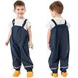 【BANDES RÉFLÉCHISSANTES】 Le pantalon de pluie Fewlby est conçu avec des bandes réfléchissantes, améliorant la visibilité dans des conditions de faible luminosité ou de pluie, gardant votre enfant plus en sécurité tôt le matin, le soir ou les jours nuageux.