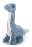 The Petting Zoo Brachiosaurus Stuffed Animal Plushie, Fuzzlez Dinosaur Animals, Blue Brachiosaurus Dinosaur Plush Toy 14 inches