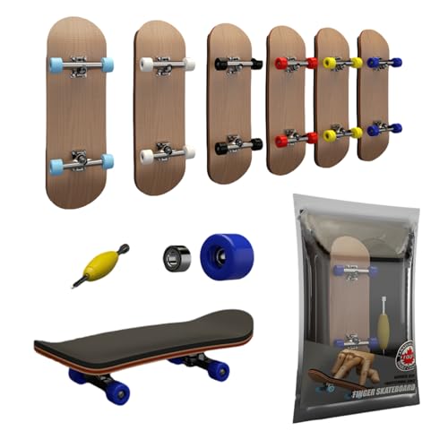 Genérico Mini Patineta – 3,90 Pulgadas Finger Skateboard | Patineta de Madera – Mini Pątineta para Dedos con Destornillador y Rodamientos Opcionales, Juguete Educativo para Niños y Fans del Skate