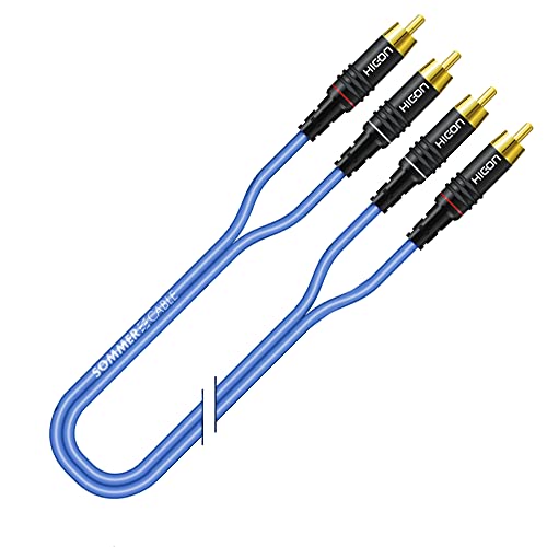 Câble RCA stéréo SC Onyx 2025 MKII Sommer Cable bleu 1m avec fiches HI-CM06 de haute précision