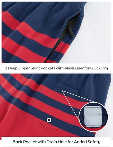 Image of APTRO Men's Swim Trunks with Compression Liner 5 Inch Bathing Suit Beach Swimsuits