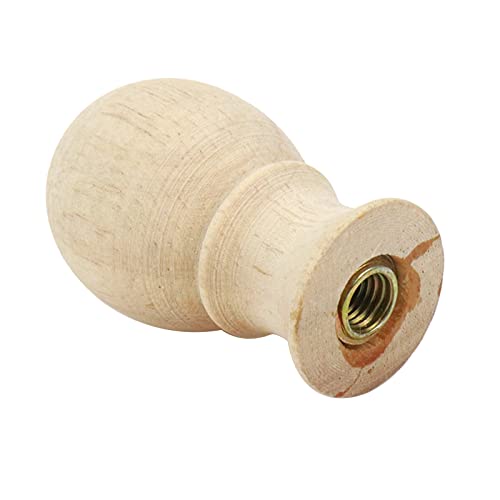 Image of Mcredy Lamp Finial Cap Knob, Wood Ball Style, 1.2x1.9 Inch-2 Pcs | Simple Screw-On Design, Convertible Lamp Decoration Topper Risers for Lamp Shade