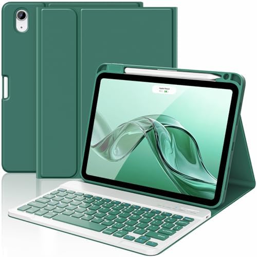 FUWANG Keyboard Case for iPad Air 11 inch (M3 2025 / M2 2024)& Air 5th 4th Generation Case with Keyboard 10.9 inch, Detachable Magnetic Keyboard Cover for iPad Air 11 inch/Air 5th/Air 4th, Green FUWANG Keyboard Case for iPad Air 11 inch (M3 2025 / M2 2024)& Air 5th 4th Generation Case with Keyboard 10.9 inch, Detachable Magnetic Keyboard Cover for iPad Air 11 inch/Air 5th/Air 4th, Green