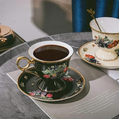 Tasse à café de style rétro plaquée Or, le cadeau de luxe idéal - 6