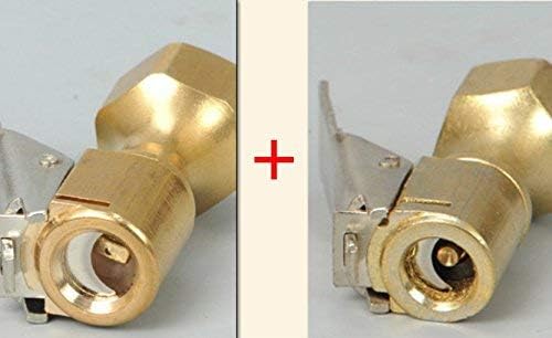 Open+Closed Flow Straight Lock-On Air Chuck with Clip, for Tire Inflator(2PC)