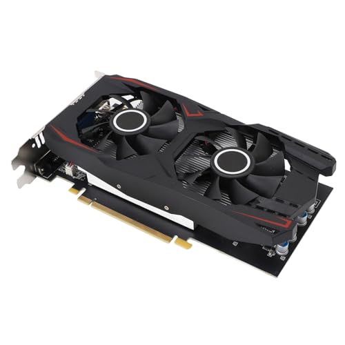 YUEHISY Tarjeta Gráfica GF116 40nm 3D CAD CAM, 6GB GDDR5 192bit, 750 3000MHz, 192 Chips de Procesador, PCI Express 1.1 X 16, Salida VGA DVI, Ventilador de Enfriamiento Doble