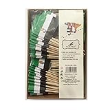 NEW TOR Palillos de Tapas con Bandera, Toothpick Flags Etiquetas Pequeñas para Magdalenas Decorar Tartas Bocadillos Cumpleaños Boda Fiesta de Bienvenida 3.5 * 2.5cm (Extremadura) (Extremadura 200PCS)