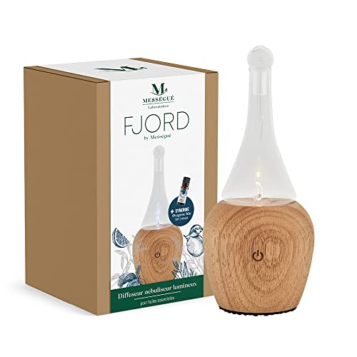 Diffuseur à nébulisation Fjord - en Bois Naturel - Diffusion huiles essentielles - Mességué