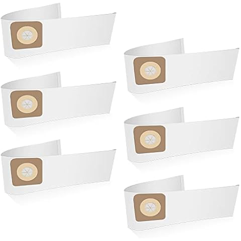 6 Pack CRAFTSMAN 4 Gallon Vacuum Bags, Part# CMXZVBE43270 43270, Craftsman High Efficiency 4 Gallon Vac Bags, Fine Dust Bag Cover