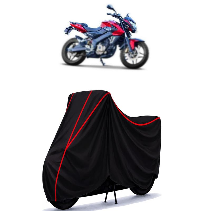 Image of Bajaj Pulsar 350 Water Resistant Bike Cover for All Motorcycles & Rain | Heavy Duty Taffeta Fabric | UV Protection, Dustproof, Scratchproof | All Weather Two Wheeler Body Cover with Elastic Bottom