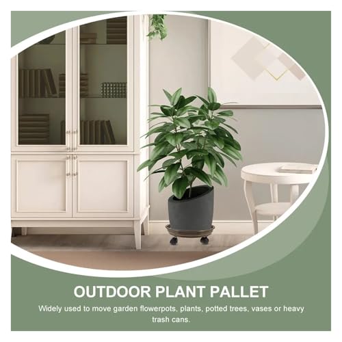 Porte-plante à roulettes robuste et design pour patio et intérieur