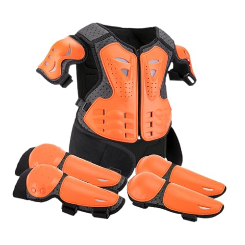 Amagogo Conjunto de Protección para Motocicleta Infantil, Naranja