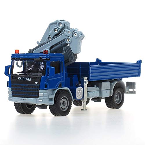 fangzhuo Engineering vehicle KDW Alloy Diecast Crane Truck Model 1:50 Telescopic Crane Dump Support Leg Crane Vehicle Model Children Collection Toys Kids
