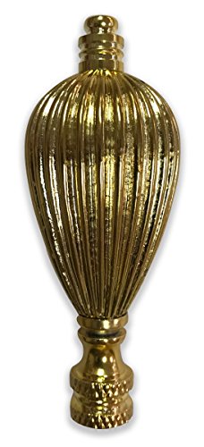 Image of Royal Designs Vase Shaped 3.5 inch Lamp Finial for Lamp Shade, Polished Brass