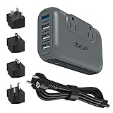 230-Watt Step Down 220V to 110V Voltage Converter & International Travel Adapter/Power Converter - [Use for USA Appliance Overseas in Europe, Australia, UK, Ireland and More]