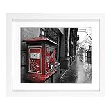 10x12 Picture Frames White Display Picture Frame 8x10 Solid Wood with Mat Wooden Photo Frame for...