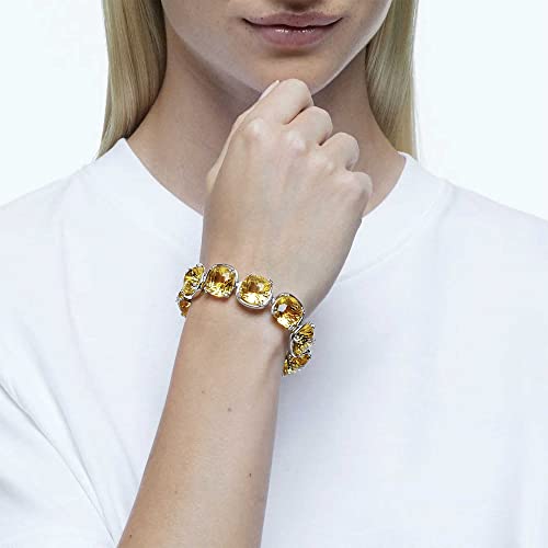 Swarovski Harmonia Bracelet Cushion Cut Crystals Yellow Rhodium Plated2