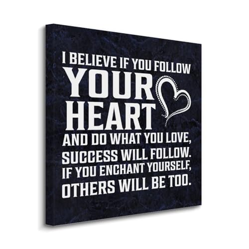 Lienzo motivacional "Follow Your Heart" para decorar el salón o dormitorio