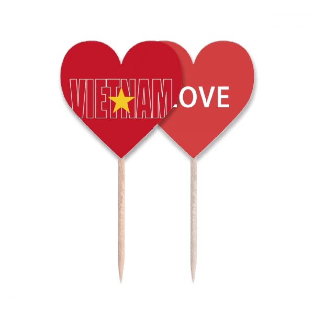 Pic à cupcakes drapeau Vietnam décoration gâteau et pique apéritif