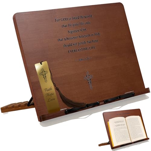 Large Bible Stand Holder, Christian Gifts for Women Men Faith,