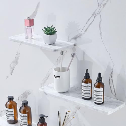 kaileyouxiangongsi 2-Tier Marble Shower Shelf
