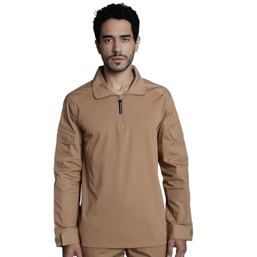 Image of MOUNTMILLER Mens Full Sleeve Ripstop Tactical Polo T-Shirt | UV Protective| Ideal for Hiking & Trekking, Outdoor