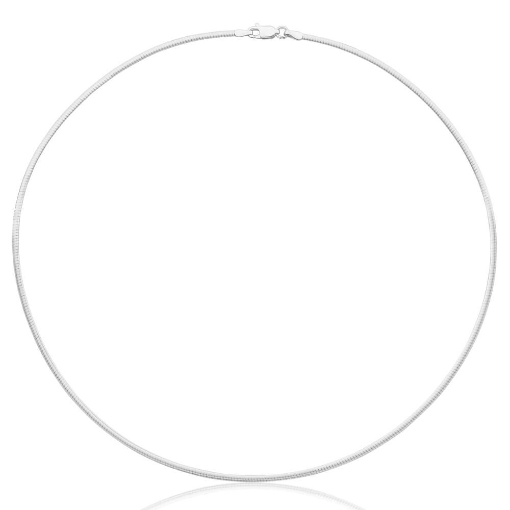 1mm sterling silver 925 Italian Omega chain necklace chocker with spring ring clasp - 12 14 16 18 20 22 24"