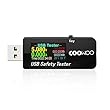 USB Tester Digitaler Leistungsmesser Multimeter Amperemeter Voltmeter Monitor für Stromstärke, Spannung und Kapazität, Geschwindigkeitstest von Ladegeräten, Kabeln und Power Bank 3-30V/0-5.1A, QC3.0