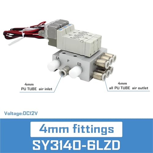 Vanne électromagnétique SY3140-6LZD à 5 stations pour commande électronique précise