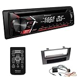 DEH-S101UB mit Radioeinbaukit für Volkswagen T5 (Multivan, Kasten, Bus, Transporter) Baujahr: bis 2015, Blendenfarbe: schwarz