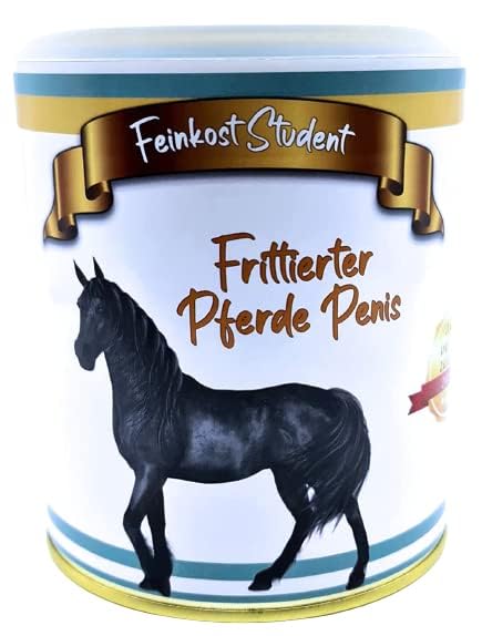 Frittierter Pferde Penis aus der Dose, Scherzarktikel, Lustige Geschenkidee, Party-Brüller, Spaßgeschenk,Halloween, Geburtstagsgeschenk