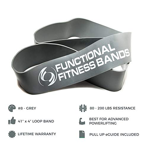 Ff Pull Up Band - #8 Gray - 80-200 Lbs. (36-91 Kg) Resistance #TOP1