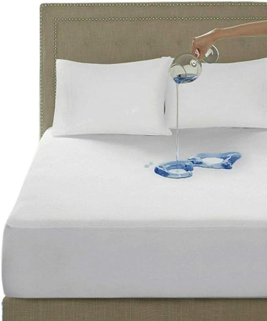 QAYAM 100% Waterproof Terry Towel Mattress Protector Deep Fitted 30CM Mattress Cover topper Sheet Stretch Skirt-Single-(90x190+30) - Image 2